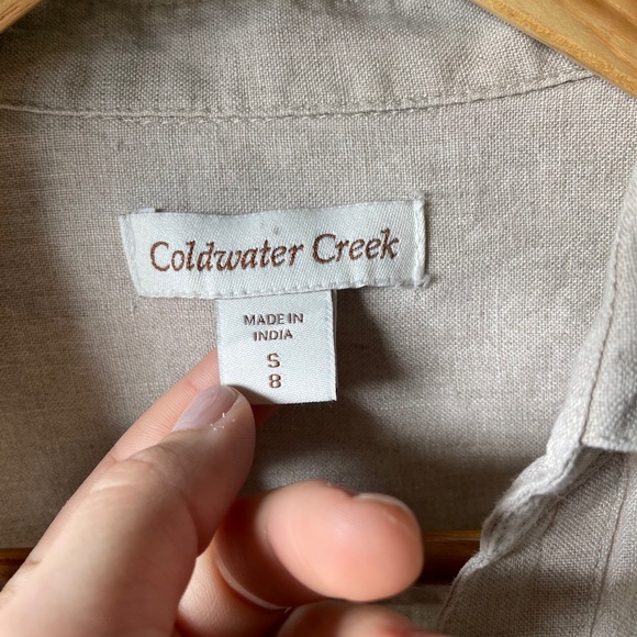 Beige Linen Button Down - Picture 7 of 7